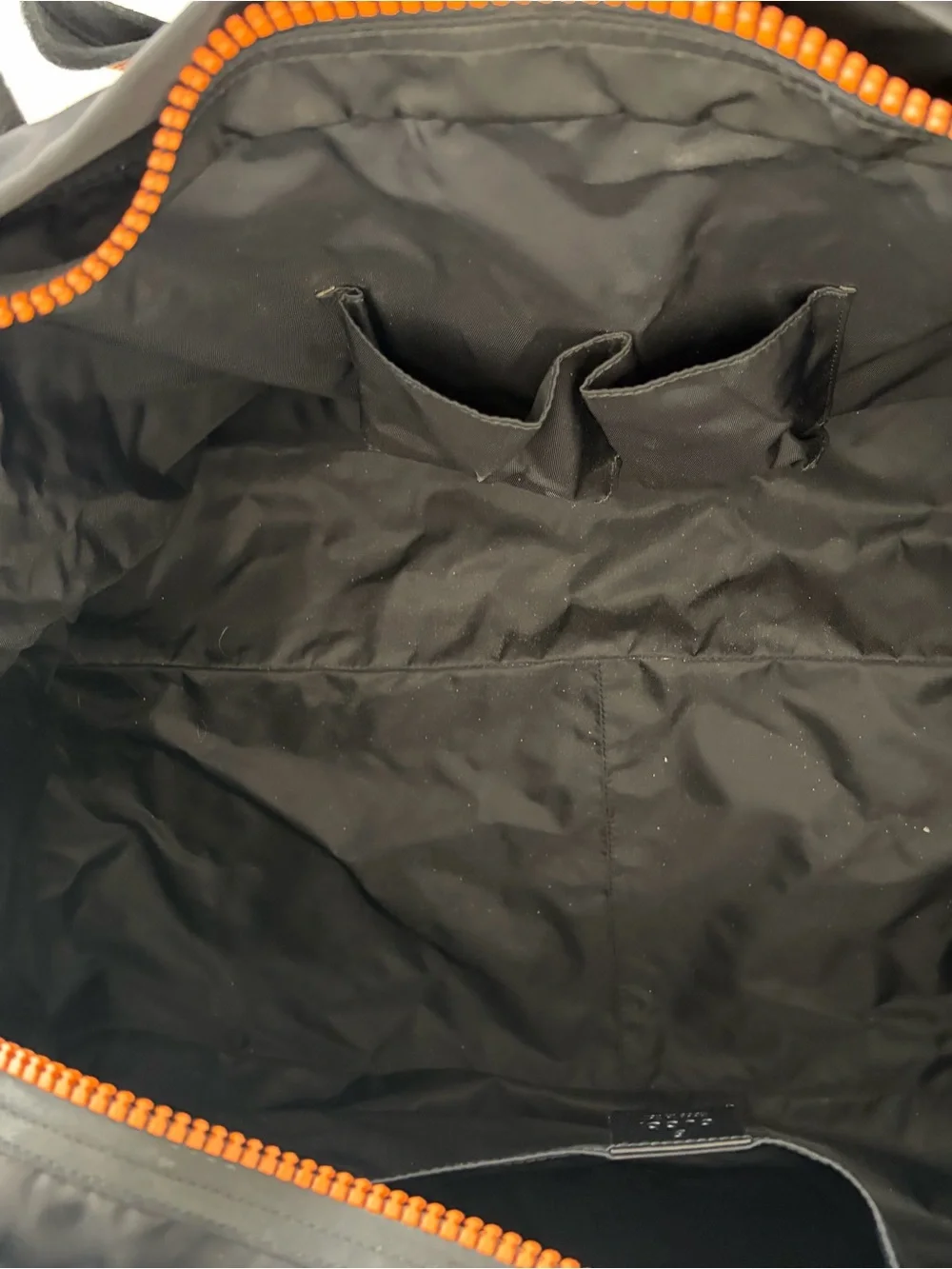 Gucci Black Duffel with Orange Trim
